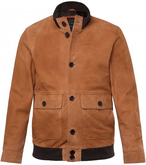 JP1880 Jacket Leather Lamb Nappa Brown - Jakne - Muške Jakne Veliki Brojevi