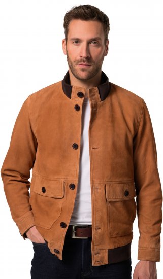 JP1880 Jacket Leather Lamb Nappa Brown - Jakne - Muške Jakne Veliki Brojevi