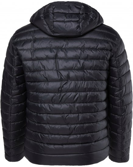 JAY-PI Lightly Quilted Jacket with a Hoodie Black - Jakne - Muške Jakne Veliki Brojevi