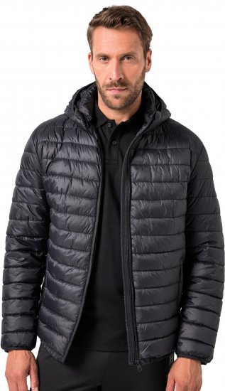JAY-PI Lightly Quilted Jacket with a Hoodie Black - Jakne - Muške Jakne Veliki Brojevi
