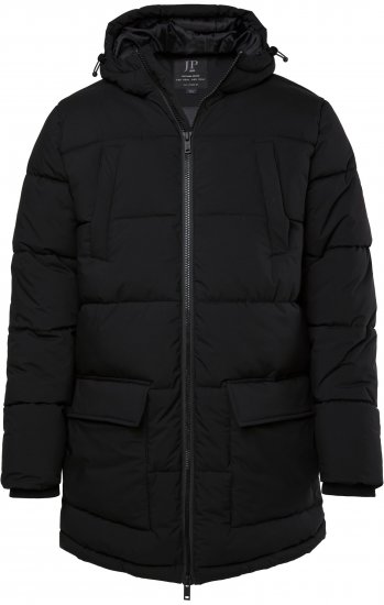 JP1880 Quilted Parka with Multiple Pockets Black - Jakne - Muške Jakne Veliki Brojevi