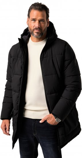 JP1880 Quilted Parka with Multiple Pockets Black - Jakne - Muške Jakne Veliki Brojevi