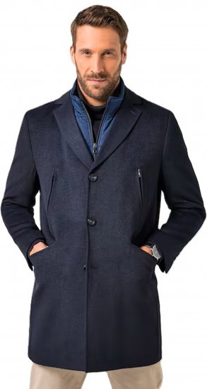 JP1880 Coat Flexnamic With Removable Insert Navy - Jakne - Muške Jakne Veliki Brojevi