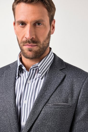 JP1880 Jacket Business Donegal Graphite Grey - Jakne - Muške Jakne Veliki Brojevi