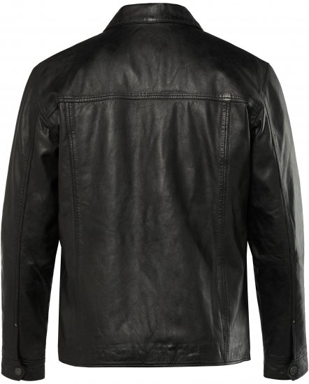 JP1880 Leather Jacket Finest Lamb Nappa Black - Jakne - Muške Jakne Veliki Brojevi