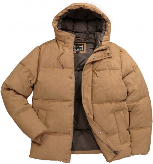 STHUGE Jacket Puffer With Warm Quilting Beige - Jakne - Muške Jakne Veliki Brojevi