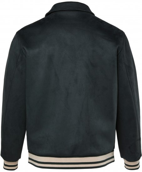 JP1880 Blouson Velour with Chest Embroidery Dark Green - Jakne - Muške Jakne Veliki Brojevi