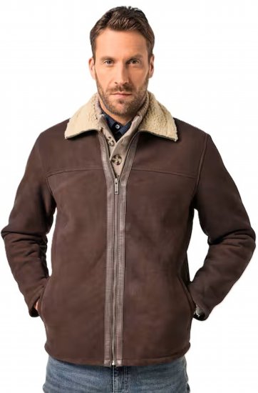 JP1880 Leather Jacket Genuine Lamb Nappa - Jakne - Muške Jakne Veliki Brojevi