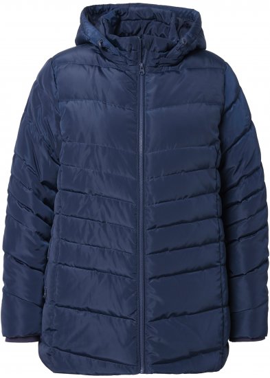 Ulla Popken Quilted Water Repellent Jacket Navy Blue - Jakne & kaputi - 