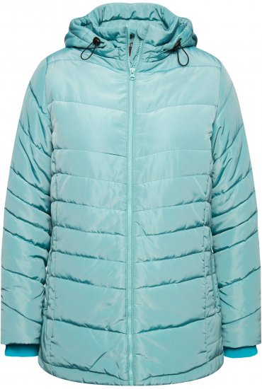 Ulla Popken Quilted Water Repellent Jacket Soft Turquoise - Jakne - 