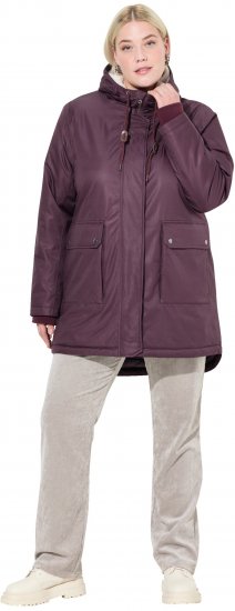 Ulla Popken HYPRAR Fleece Lined Jacket Dark Ruby - Jakne - 