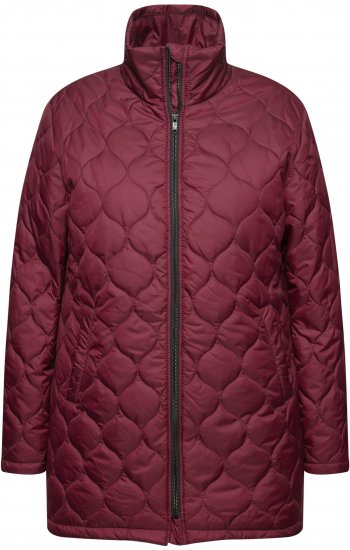 Ulla Popken HYPRAR Water-Repellent Quilted Jacket Wine Red - Jakne - 