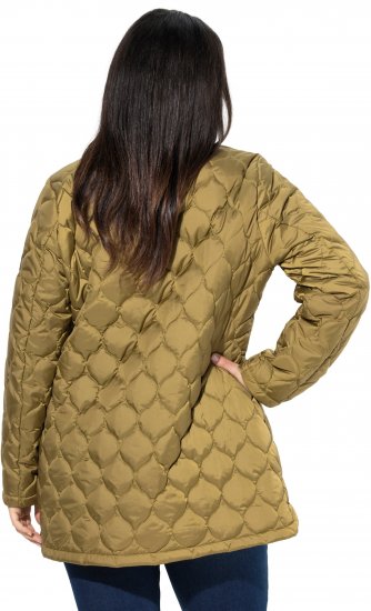 Ulla Popken HYPRAR Water-Repellent Quilted Jacket Dark Mustard Yellow - Jakne - 