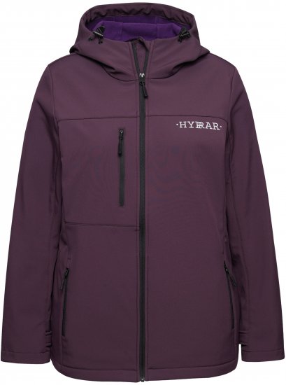 Ulla Popken HYPRAR Softshell Fleece Lined Jacket Dark Blackberry - Ženski remeni - 