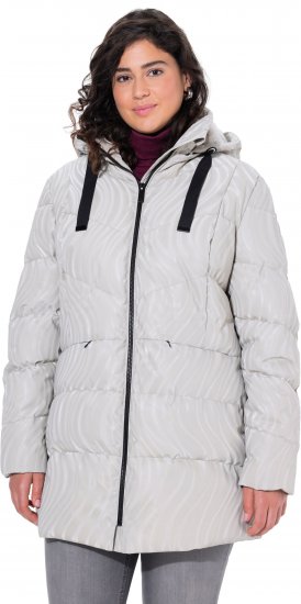 Ulla Popken HYPRAR Wave Quilted Water-Repellent Jacket Off-White - Jakne - 