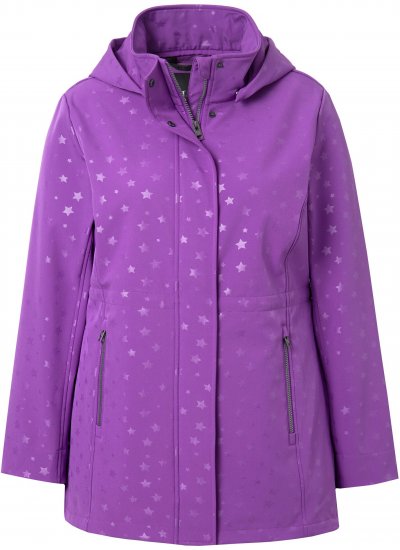 Ulla Popken HYPRAR Star Print Softshell Jacket Purple - Jakne - 