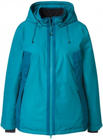 Ulla Popken HYPRAR Triple Function Two-Tone Ski Jacket Emerald Blue - Jakne - 