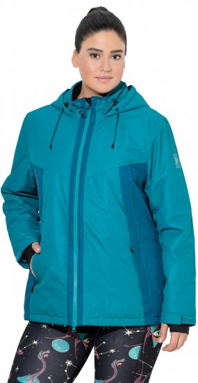 Ulla Popken HYPRAR Triple Function Two-Tone Ski Jacket Emerald Blue - Jakne - 