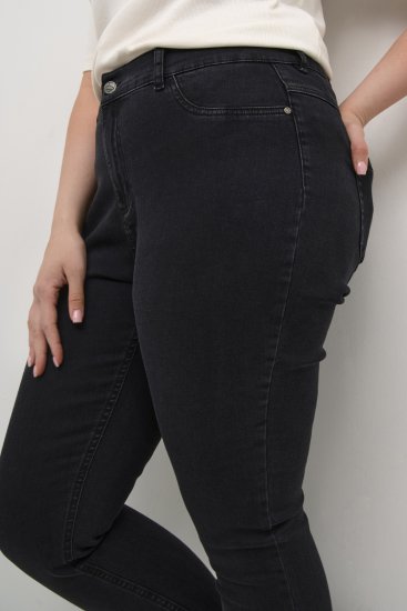 Kaffe Curve Laurina Traperice Isprani crni traper - Traperice & Hlače u Velikim Veličinama – Plus Size - 