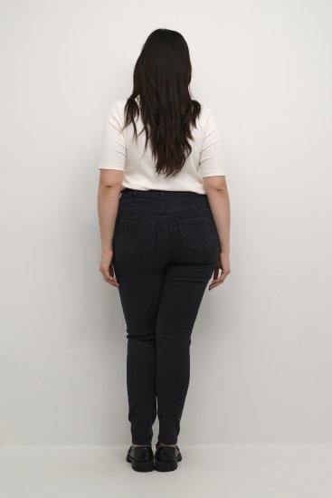 Kaffe Curve Laurina Traperice Isprani crni traper - Traperice & Hlače u Velikim Veličinama – Plus Size - 