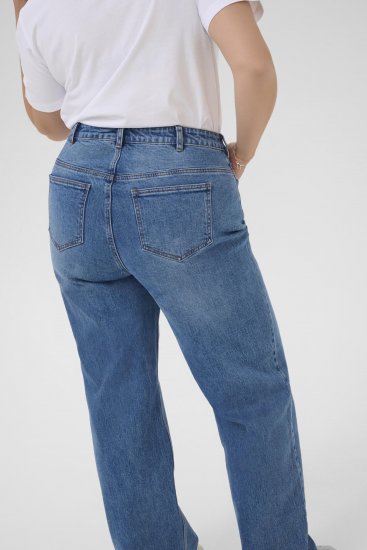 Kaffe Curve Leoana Široke duge traperice Vintage plava - Traperice & Hlače u Velikim Veličinama – Plus Size - 