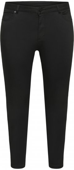 Kaffe Curve Dina Slim traperice skraćene duljine Crna - Traperice & Hlače u Velikim Veličinama – Plus Size - 