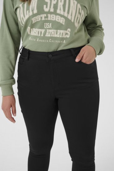 Kaffe Curve Dina Slim traperice skraćene duljine Crna - Traperice & Hlače u Velikim Veličinama – Plus Size - 