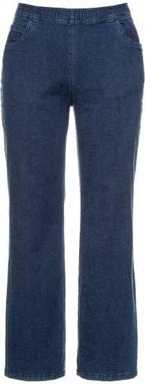 Ulla Popken Wide Leg Elastic Waist Mary Fit Marlene Stretch Jeans Denim Blue - Traperice & Hlače u Velikim Veličinama – Plus Size - 