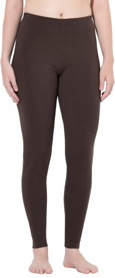 Ulla Popken Basic Stretch Knit Ankle Length Leggings Pine Brown - Traperice & Hlače u Velikim Veličinama – Plus Size - 