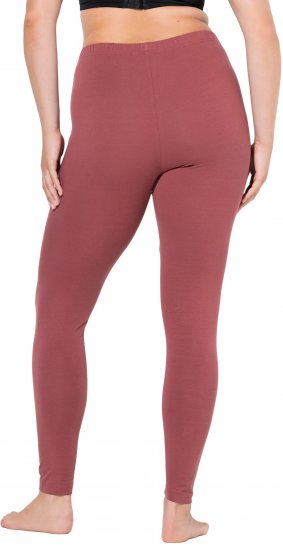 Ulla Popken Basic Stretch Knit Ankle Length Leggings Brick Red - Traperice & Hlače u Velikim Veličinama – Plus Size - 