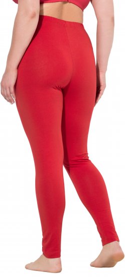 Ulla Popken Basic Stretch Knit Ankle Length Leggings Salsa Red - Traperice & Hlače u Velikim Veličinama – Plus Size - 