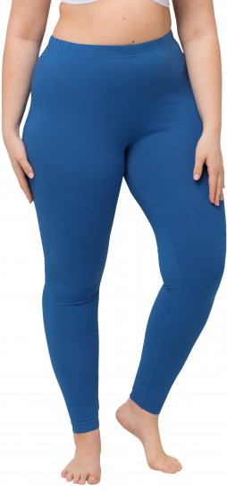 Ulla Popken Basic Stretch Knit Ankle Length Leggings Grey Blue - Traperice & Hlače u Velikim Veličinama – Plus Size - 