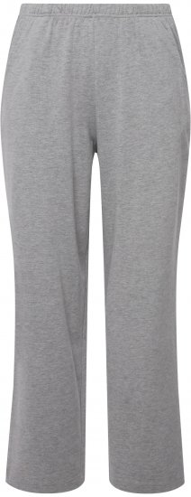 Ulla Popken Pull On Knit Straight Leg Pocket Pants Light Grey Melange - Traperice & Hlače u Velikim Veličinama – Plus Size - 