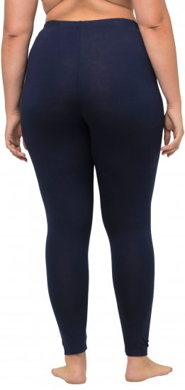 Ulla Popken Viscose Spandex Leggings Night Blue - Traperice & Hlače u Velikim Veličinama – Plus Size - 
