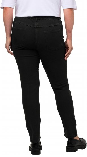 Ulla Popken Denim Look All Elastic Pocket Sienna Jeggings Black - Traperice & Hlače u Velikim Veličinama – Plus Size - 