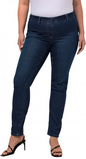 Ulla Popken Denim Look All Elastic Pocket Sienna Jeggings Blue Denim - Traperice & Hlače u Velikim Veličinama – Plus Size - 