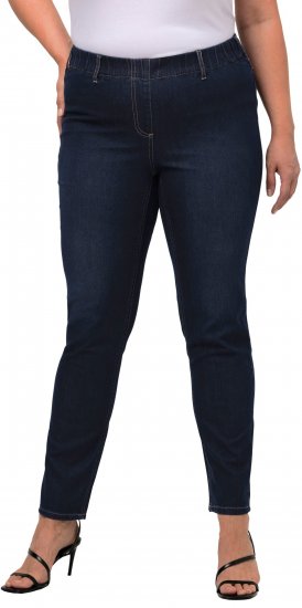 Ulla Popken Denim Look All Elastic Pocket Sienna Jeggings Dark Blue Denim - Traperice & Hlače u Velikim Veličinama – Plus Size - 