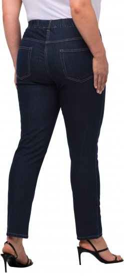 Ulla Popken Denim Look All Elastic Pocket Sienna Jeggings Dark Blue Denim - Traperice & Hlače u Velikim Veličinama – Plus Size - 