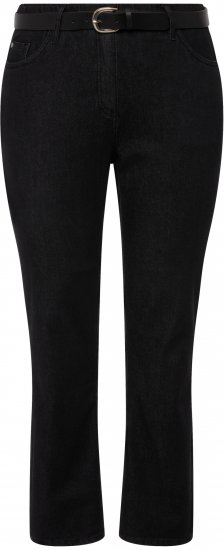 Ulla Popken Sammy Fit Slim Leg Stretch Jeans Black - Traperice & Hlače u Velikim Veličinama – Plus Size - 