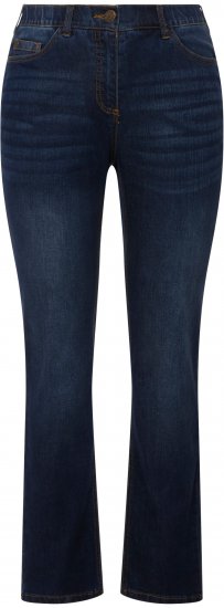 Ulla Popken Sammy Fit Slim Leg Stretch Jeans Blue Denim - Traperice & Hlače u Velikim Veličinama – Plus Size - 