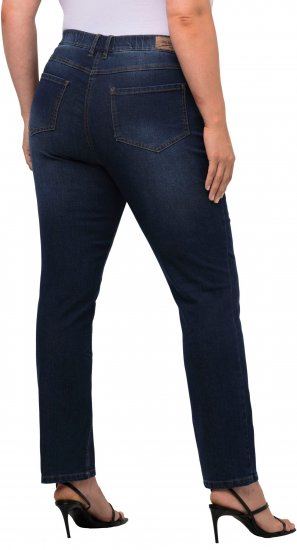 Ulla Popken Sammy Fit Slim Leg Stretch Jeans Blue Denim - Traperice & Hlače u Velikim Veličinama – Plus Size - 
