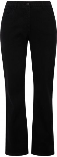 Ulla Popken Straight Leg Mandy Fit Stretch Jeans Black - Traperice & Hlače u Velikim Veličinama – Plus Size - 
