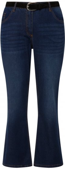 Ulla Popken Straight Leg Mandy Fit Stretch Jeans Blue Denim - Traperice & Hlače u Velikim Veličinama – Plus Size - 