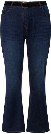 Ulla Popken Marie Fit Bootcut Stretch Jeans Blue Denim - Traperice & Hlače u Velikim Veličinama – Plus Size - 