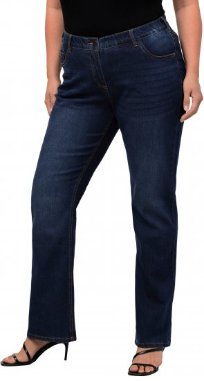 Ulla Popken Marie Fit Bootcut Stretch Jeans Blue Denim - Traperice & Hlače u Velikim Veličinama – Plus Size - 