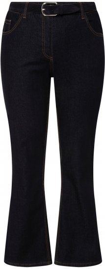 Ulla Popken Marie Fit Bootcut Stretch Jeans Dark Blue Denim - Traperice & Hlače u Velikim Veličinama – Plus Size - 