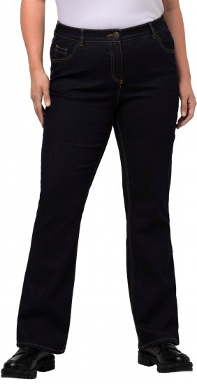 Ulla Popken Marie Fit Bootcut Stretch Jeans Dark Blue Denim - Traperice & Hlače u Velikim Veličinama – Plus Size - 
