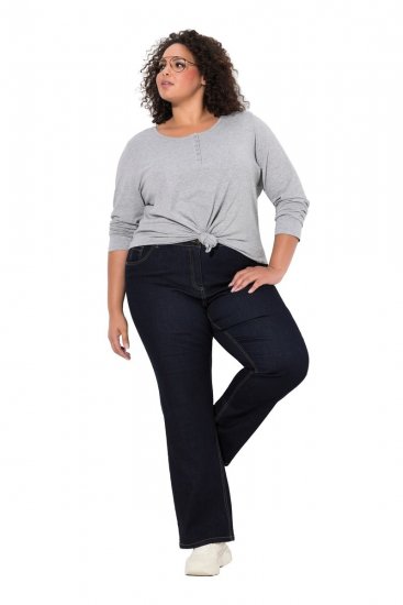 Ulla Popken Marie Fit Bootcut Stretch Jeans Dark Blue Denim - Ulla Popken - Ulla Popken Plus-Size Odjeća