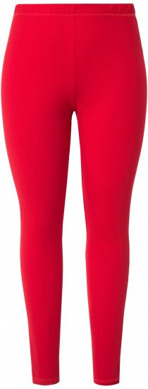 Ulla Popken Quick Dry Moisture Wicking Stretch Ski Leggings Salsa Red - Traperice & Hlače u Velikim Veličinama – Plus Size - 