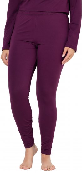 Ulla Popken Quick Dry Moisture Wicking Stretch Ski Leggings Grape Red - Traperice & Hlače u Velikim Veličinama – Plus Size - 